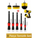 Arfseb 8 Parça Araç Temizlik Seti – 3 Başlıklı Matkap Uçlu Fırça, 5’li Detailing Fırça