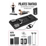 Arfseb Direnç Lastikli Mekik Aleti Ev Tipi Pilates Fitness Spor Seti- Siyah