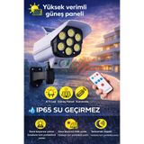 Arfseb Güvenlik Kamerası Görünümünde Kumandalı Su Geçirmez Solar LED Sensörlü Lamba
