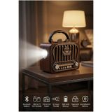 Arfseb Nostaljik Vintage Bluetooth Hoparlör Retro Radyo TWS Bağlantılı Taşınabilir Müzik Kutusu