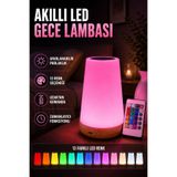Arfseb RGB LED Masa Lambası Dokunmatik Uzaktan Kumandalı 16 Renk Ayarlanabilir Gece Lambası