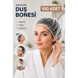 ARG 100 Adet Tek Kullanımlık Naylon Duş Bonesi Otel Tipi Duş Bonesi, Saç Bonesi, Kuaför Bonesi