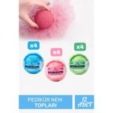 Argan Cure Banyo Bombası, 12 Adet, 37g, Köpüren Nem Bombası, Çok Renkli