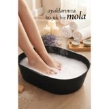 Argan Cure Pedikür Ayak Leğeni – Evde Spa Keyfi, Ergonomik Tasarım, Geniş ve Dayanıklı - Siyah, Sehpasız