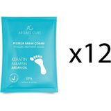 Argan Cure Pedikür Bakım Çorabı 12 Adet Argan Yağı ve Keratin ile Spa Etkisi