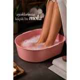 Argan Cure Pedikür Leğeni Pembe | Ayak Bakım Leğeni, Evde Spa Ayak Banyosu, Geniş ve Ergonomik Tasarım (Sehpasız)