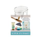 Argan Cure Pedikür Leğeni Süper Paket 5'li Beyaz Renk ile Profesyonel Kullanım için Özel Set