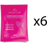 Argan Cure Pembe Renkli Manikür Bakım Eldiveni x 6 Adet Keratin ve Argan Yağı ile Bakım