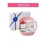 Argan Cure Yenileyen Ayak Bakım Seti ( Pedikür Leğeni-Şekerli Peeling-Çatlak Kremi-Nem Topu ) Pembe