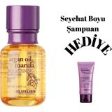 Argan Marula Saç Bakım Serumu Onarıcı , Besleyici, Isı Koruyucu, Saç Uzatıcı Etki - altın sarı