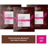 Argan Oil & Keratin Kolay Kırılan Yıpranmış Saçlara Özel Duş Öncesi Saç Bakım Maskesi 3X50ml-Vegan