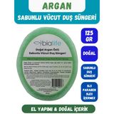Argan Özlü Doğal El Yapımı Sabunlu Vücut Duş Süngeri - Bialife