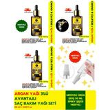 Argan Yağı 3'lü (%100 Saf ve Doğal-Soğuk Pres) Besleyici Etki 3X20 ml / 2.03 Fl Oz - 60 ml