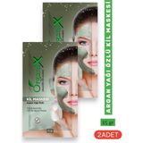 Argan Yağı Özlü Tek Kullanımlık Kil Maskesi - Cilt Yenileyici Maske 15 gr (2ADET)