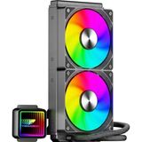 Argb Tr240 Sıvı Soğutucu 2x12cm Fan Yüksek Performanslı Işlemci Soğutucusu Sıvı Soğutma Siyah