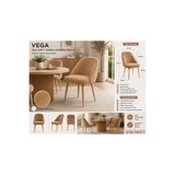 arge demo Vega Yemek Masası Sandalyesi Welsoft Kumaş Balkon Ofis Sandalyesi