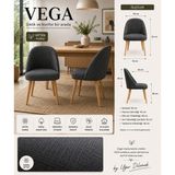 Argedemo Vega Yemek Masası Sandalyesi Cafe ve Işyerinde Kullanıma Uygun - Antrasit