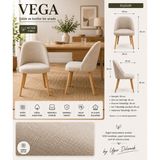 Argedemo Vega Yemek Masası Sandalyesi Cafe ve Işyerinde Kullanıma Uygun - Krem