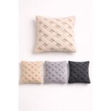 argehome Hasır Desen Punch Panç Kırlent Kılıfı 43 x 43 cm