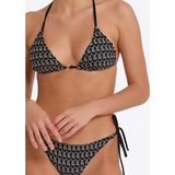 Argento Kadın Siyah Çıkarılabilir Ince Kaplı Boyundan Bağlamalı Üçgen Bikini Takımı - 36