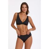 Argento Kadın Siyah Konfor V Yaka Çıkarılabilir Kaplı Balensiz Slip Bikini Takımı - 46