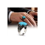 Argento Silver 925 Ayar Firuze Taşlı Gümüş Yüzük