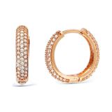 Argentum Concept K035901 925 Ayar Zirkon Taşlı Rose Halka Kadın Gümüş Küpe