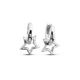 Argentum Concept K043601 Yıldız Motifli 925 Ayar Gümüş Halka Küpe