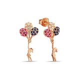 Argentum Concept K094701 Gümüş Rose Balonlu Kız Küpe