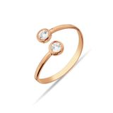 Argentum Concept Y011101 Zirkon Taşlı Gümüş Rose Yüzük