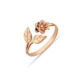Argentum Concept Y011601 Çiçek Motifli Gümüş Rose Yüzük