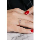 Argentum Concept Y023101 Sonsuzluk Sembolü Gümüş Rose Burma Yüzük