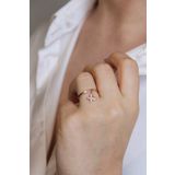 Argentum Concept Y023901 Sallantılı Kelebek Figürlü Gümüş Rose Yüzük
