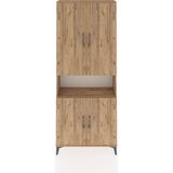 Arges Dolap 5 Raflı 4 Kapaklı 88X30X221 Çam-Çam - Atlas Çam
