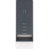 Arges Dolap 88X30X221 Antrasit-Antrasit
