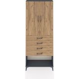 Arges Dolap 88X30X221 Antrasit-Çam