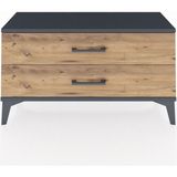 Arges Şifonyer 2 Çekmeceli 88X30X48 Antrasit-Çam