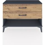 Arges Şifonyer 2 Çekmeceli 88X30X64 Antrasit-Çam