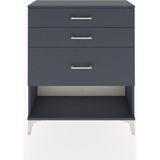 Arges Şifonyer 3 Çekmeceli 88X30X106 Antrasit-Antrasit