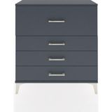 Arges Şifonyer 4 Çekmeceli 88X30X96 Antrasit-Antrasit