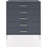 Arges Şifonyer 5 Çekmeceli 88X30X96 Antrasit-Antrasit