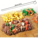 Argesco Mühendislik 10 Adet Paslanmaz Çelik Mangal Şişi Seti – 20 cm Metal Çöp Şiş ve Izgara Şişleri