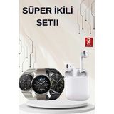 Argesco Mühendislik Akıllı Saat ve Kulaklık Seti Dokunmatik Ekran 5.0 Bluetooth Bağlantılı Sesli Görüşme