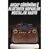 Argesco Mühendislik Nostaljik Görünümlü Ahşap Radyo Tf Sd USB Girişli LED Fener Işıklı