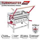 Argeus Çevirme Mekanizmalı Krom Mangal - Yükseklik Ayarlı - Argeus Turnmaster Pro