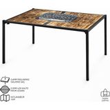 Argeus Katlanabilir Mangal Masa - Krom Izgaralı - 100CM*70CM*65CM