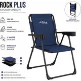 Argeus Katlanır Piknik ve Kamp Sandalyesi - Bardaklıklı - Rock Plus - Linen Lacivert - .