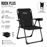 Argeus Katlanır Piknik ve Kamp Sandalyesi - Bardaklıklı - Rock Plus - Siyah - .