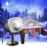 ARGIGU Kar yağışı Noel Işığı Projektörü, İç Mekan Dış Mekan Tatil Projektör Işıkları, Uzaktan Kumandalı, Dönen Kar Düşen Projektör Lambası, Cadılar Bayramı Noel Düğün Bahçe Peyzaj Dekoratif (Kar Noktaları)