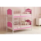 Argimo 90x190 cm Pembe Beyaz İnci Bebek Metal Ranza